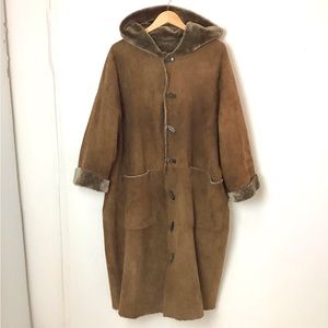 Eskandar Suede Shearling-lined Coat
